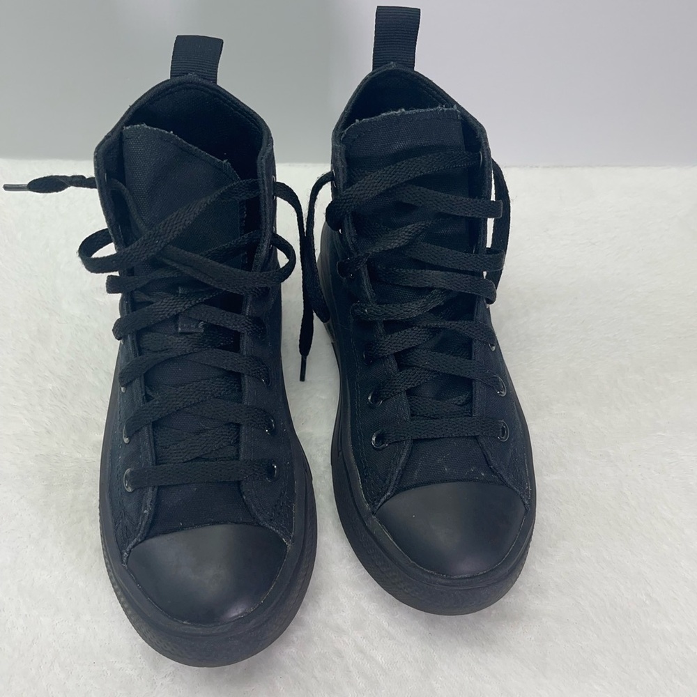 Converse Black Kids High-Top Sneakers ,platform